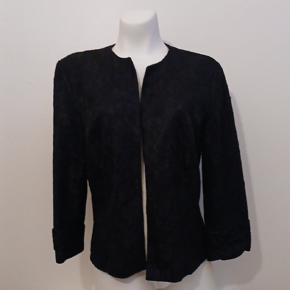 Vintage Dressbarn Black Lace Dark Romantic‎ Whimsigoth Evening Jacket Blazer